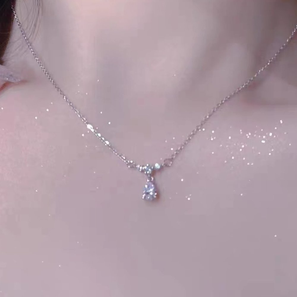 Drop necklace sterling silver lady